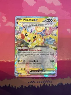 LIVE Pokemon Card Pikachu ex 057/191 Double Rare Surging Sparks Near Mint - Image 1