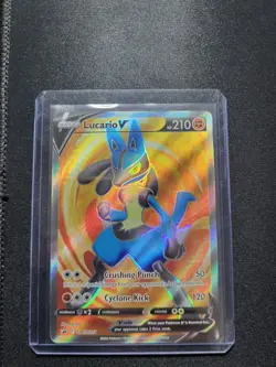 LIVE Pokemon Card Lucario V SWSH213 Black Star Promo Ultra Rare Near Mint - Image 1
