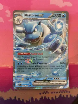 LIVE Pokemon Card Blastoise ex 009/165 Ultra Rare Pokemon 151 Near Mint - Image 1