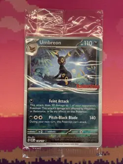 LIVE Pokemon Card Umbreon GameStop Promo SEALED 130/197 Reverse Holo Near Mint - Image 1
