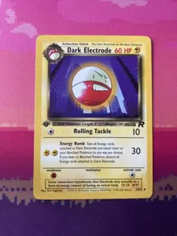 LIVE Pokemon Card Dark Electrode Team Rocket 1st Edition Uncommon 34/82 NM - Image 1