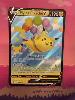 LIVE Pokemon Card Flying Pikachu V 006/025 Ultra Rare Celebrations Near Mint - Image 1