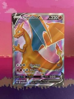 LIVE Pokemon Card Charizard V SWSH050 Black Star Promo Near Mint - Image 1