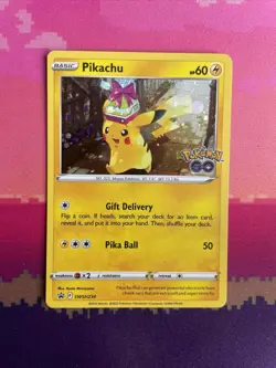LIVE Pokemon Card Pikachu SWSH234 Holo Rare Black Star Promo Near Mint - Image 1