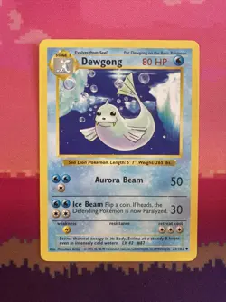 LIVE Pokemon Card Dewgong Shadowless Base Set Uncommon 25/102 Near Mint - Image 1