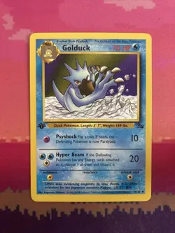 LIVE Pokemon Card Golduck Fossil 1st Edition Uncommon 35/62 Near Mint - Image 1