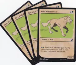 4X ADVENTURES IN THE FORGOTTEN REALMS..DIRE WOLF PROWLER (SHOWCASE).MTG..NRMT NP - Image 1