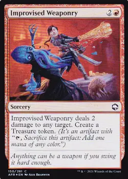 ADVENTURES IN THE FORGOTTEN REALMS..IMPROVISED WEAPONRY..FOIL..MTG..NRMT NP - Image 1