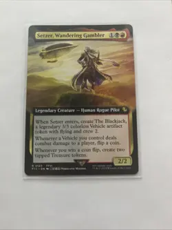 Setzer, Wandering Gambler Extended Art 0183 Final Fantasy Mtg - Image 1