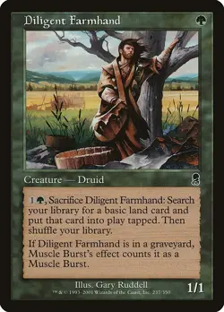 MTG Odyssey --- DILIGENT FARMHAND --- Common! NM! Magic the Gathering! - Image 3