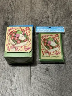 Pokemon Center Japan Official Shaymin Flower Bouquet Card Sleeves & Deck Box - Image 1