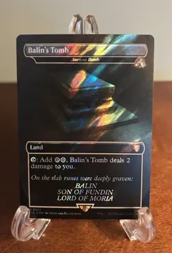 MTG Balin's Tomb (Ancient Tomb) Surge Foil Lord of the Rings Magic LOTR LP - Image 1