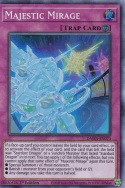 YUGIOH..MAJESTIC MIRAGE..DAMA-EN070..NM/MT/NP..1ST EDITION..SUPER RARE - Image 1