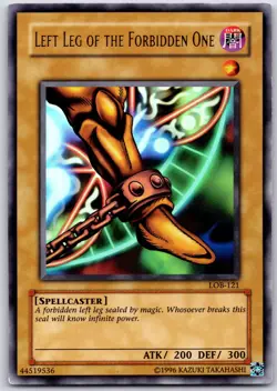 YuGiOh! Left Leg of the Forbidden One - LOB-121 - Ultra Rare - Unlimited LP - Image 1