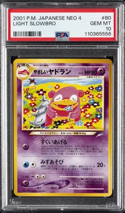 2001 POKEMON JPN NEO 4 #80 LIGHT SLOWBRO PSA 10 - Image 1