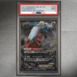 PSA 9 Darkrai EX 072/069 SR 1st ED BW4 Dark Rush Pokemon Card Japanese 2011 - Image 1