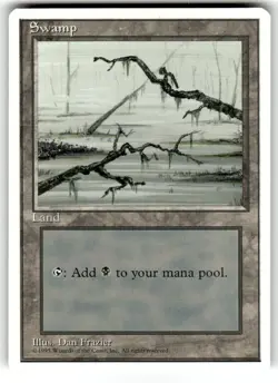 Swamp (A) MTG Core Set 4th Edition Regular NM - Image 1