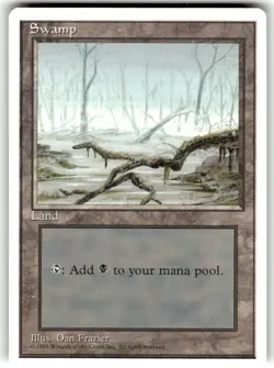 Swamp (A) MTG Core Set 4th Edition Regular NM - Image 1