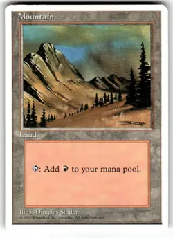 Mountain (C) MTG Core Set 4th Edition Regular NM - Image 1