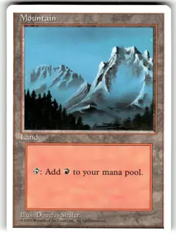 Mountain (B) MTG Core Set 4th Edition Regular NM - Image 1