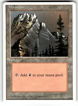 Mountain (A) MTG Core Set 4th Edition Regular NM - Image 1