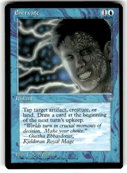 Enervate - Ice Age - MTG Magic - Common - Blue Instant NM - Image 1