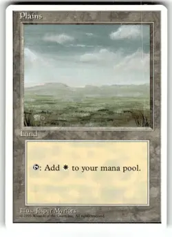 Plains (A) MTG Core Set 4th Edition Regular NM - Image 1