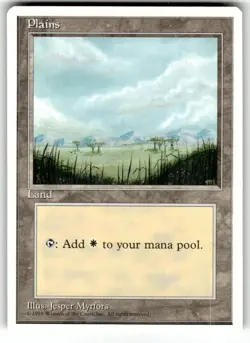 Plains (B) MTG Core Set 4th Edition Regular NM - Image 1