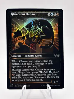 Glamorous Outlaw 374 Gilded Foil Streets of New Capenna SNC MTG NM - Image 1
