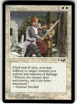 Magic the Gathering MTG Martyrdom (10a) Alliances NM - Image 1