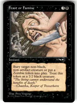 Feast or Famine (Knife) Alliances Regular MTG NM - Image 1