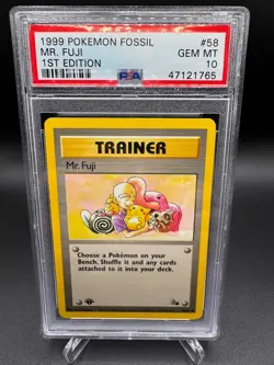 PSA 10 GEM MINT -🔥WoTC VINTAGE🔥1999 POKEMON FOSSIL - MR. FUJI 1ST EDITION #58 - Image 1