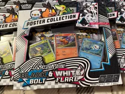 POKEMON SV10.5 BLACK BOLT WHITE FLARE POSTER COLLECTION BOX LOT OF 7 - Image 2