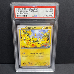 2014 Japanese Pokemon Pikachu Outbreak XY Promo #69 PSA 8 069/XY-P - Image 1