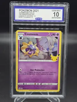 2021 Pokemon Celebrations #014/025 Cosmoem Holo Rare CCG 10 GEM Mint - Image 1