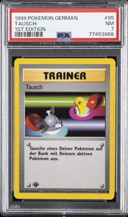 1999 POKEMON GERMAN 1ST ED #95 TAUSCH PSA 7 - Image 1
