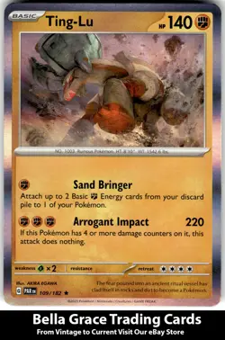 Ting-Lu #109/182 SV04: Paradox Rift Pokemon Rare Holo - Image 1