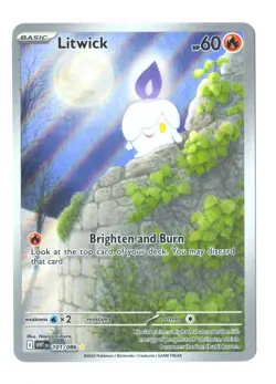 Pokemon Litwick Illustration Rare 101/086 | Black Bolt and White Flare - Image 1