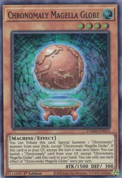 YUGIOH..CHRONOMALY MAGELLA GLOBE..DAMA-EN013..NM/MT/NP..1ST EDITION..SUPER RARE - Image 1