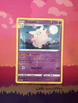 Pokemon Card Clefable Rebel Clash Holo Rare 075/192 Near Mint - Image 1