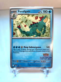 Pokemon Day 2024 Illustration Contest 3 Card Set Feraligatr, Pikachu, Toxtricity - Image 1