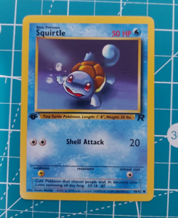 Squirtle 68/82 Team Rocket Rare Pokemon Card TCG 1st Edition NM - Image 1