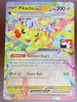 Pikachu EX 057/191 Play! Pokemon League Stamp Promo Prize Pack 7 FRESH PULL - Image 1