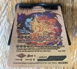 Pokemon Charizard V Evolution 508HP Gold Foil Fan Art Card SMP 26-43 V2 - Image 4