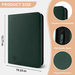 Card Binder for Trading Cards 9 Pocket Zip MTG with 432 Side Loading Pocket - Image 1