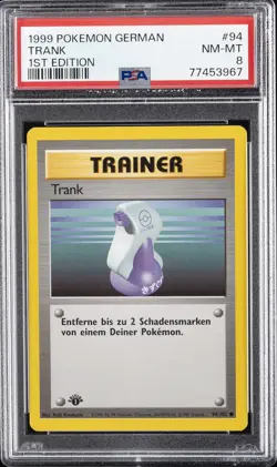 1999 POKEMON GERMAN 1ST ED #94 TRANK PSA 8 - Image 1