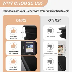 Zip MTG Card Binder with 432 Side Loading Pocket fits TCG Baseball Sports Cards - Image 4