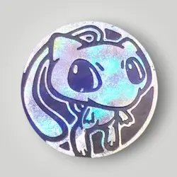 RARE Pokemon TCG flip coin Mew silver glitter holofoil Groundbreaker theme deck - Image 1