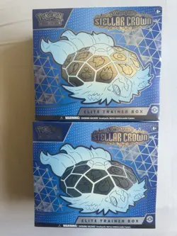 2x NEW & SEALED! Pokemon TCG 2 Stellar Crown Elite Trainer Boxes ETB (18 Packs) - Image 1