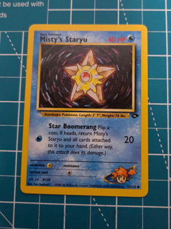 Misty's Staryu 92/132 Gym Challenge Unlimited WotC 2000 Pokemon NM - Image 1